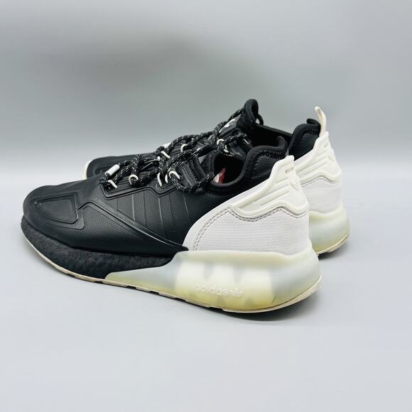 Adidas ZX 2K Boost Shoes Mens Size 9 Black White S42835 Sneakers Comfort - Picture 6 of 12